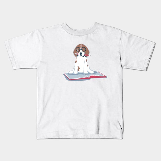 Life is better with books and a friend // spot illustration 01 // blue and red Kids T-Shirt by SelmaCardoso